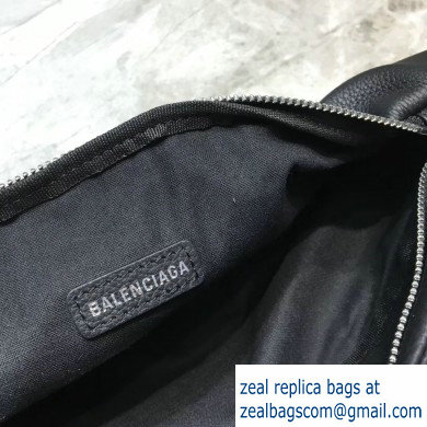 Balenciaga BB Mode Leather Belt Pack Bag Black