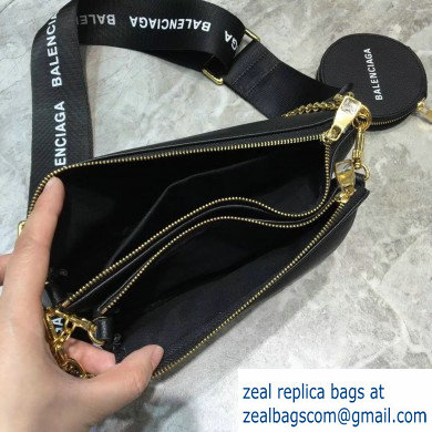 Balenciaga Crossbody Bag Set Black/Gold - Click Image to Close