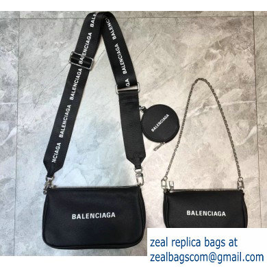 Balenciaga Crossbody Bag Set Black/Silver - Click Image to Close