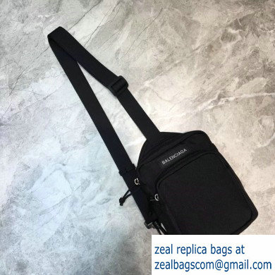 Balenciaga Explorer Crossbody Messenger Bag in Nylon Black - Click Image to Close