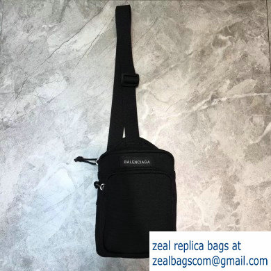 Balenciaga Explorer Crossbody Messenger Bag in Nylon Black