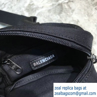 Balenciaga Explorer Crossbody Messenger Bag in Nylon Black - Click Image to Close