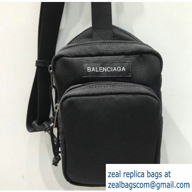 Balenciaga Explorer Crossbody Messenger Bag in Nylon Black - Click Image to Close