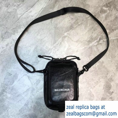 Balenciaga Explorer Crossbody Pouch Bag in Lambskin Black