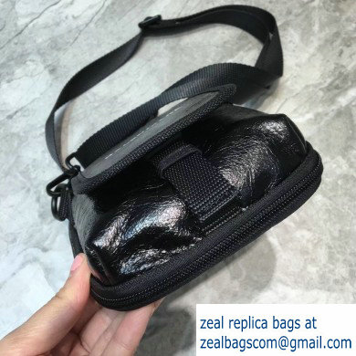 Balenciaga Explorer Crossbody Pouch Bag in Lambskin Black - Click Image to Close