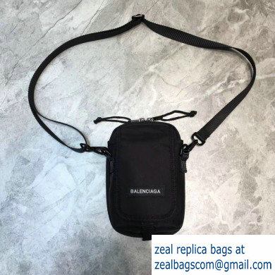 Balenciaga Explorer Crossbody Pouch Bag in Nylon Black - Click Image to Close