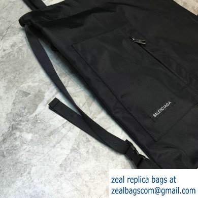 Balenciaga Explorer Drawstring Backpack Bag in Nylon Black - Click Image to Close