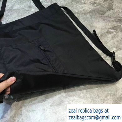 Balenciaga Explorer Drawstring Backpack Bag in Nylon Black