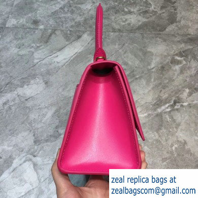 Balenciaga Hourglass Small Top Handle Bag Fuchsia/Gold