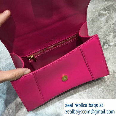 Balenciaga Hourglass Small Top Handle Bag Fuchsia/Gold