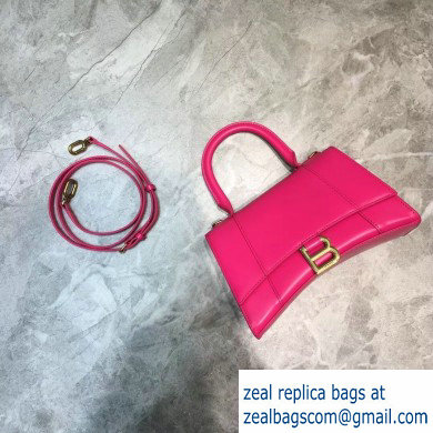 Balenciaga Hourglass Small Top Handle Bag Fuchsia/Gold - Click Image to Close