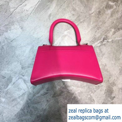 Balenciaga Hourglass Small Top Handle Bag Fuchsia/Silver - Click Image to Close