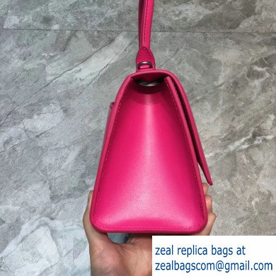 Balenciaga Hourglass Small Top Handle Bag Fuchsia/Silver