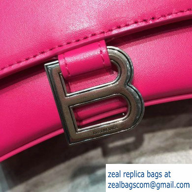 Balenciaga Hourglass Small Top Handle Bag Fuchsia/Silver