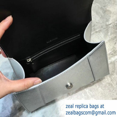 Balenciaga Hourglass Small Top Handle Bag Silver