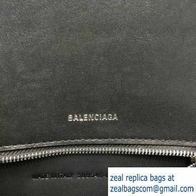 Balenciaga Hourglass Small Top Handle Bag Silver