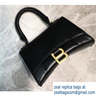 Balenciaga Hourglass XS Top Handle Bag Black/Gold