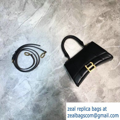 Balenciaga Hourglass XS Top Handle Bag Black/Gold