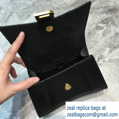 Balenciaga Hourglass XS Top Handle Bag Black/Gold - Click Image to Close