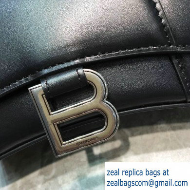 Balenciaga Hourglass XS Top Handle Bag Black/Silver - Click Image to Close