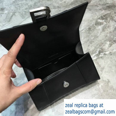 Balenciaga Hourglass XS Top Handle Bag Black/Silver