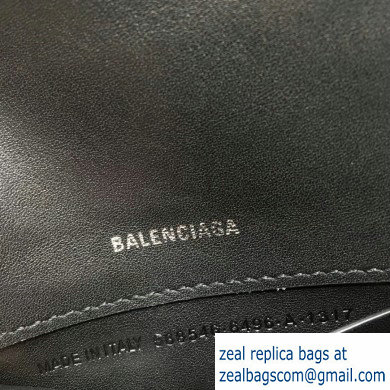Balenciaga Hourglass XS Top Handle Bag Black/Silver