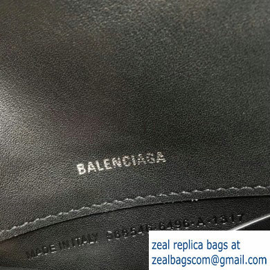 Balenciaga Hourglass XS Top Handle Bag Black/Silver - Click Image to Close