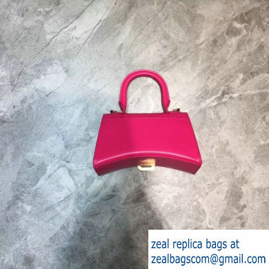 Balenciaga Hourglass XS Top Handle Bag Fuchsia/Gold - Click Image to Close