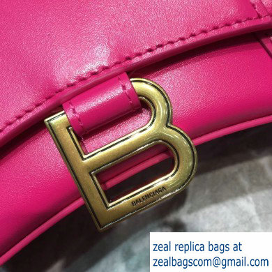 Balenciaga Hourglass XS Top Handle Bag Fuchsia/Gold