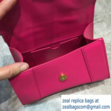 Balenciaga Hourglass XS Top Handle Bag Fuchsia/Gold - Click Image to Close