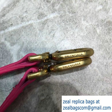 Balenciaga Hourglass XS Top Handle Bag Fuchsia/Gold