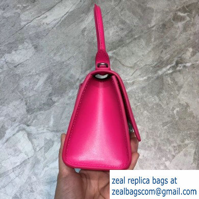 Balenciaga Hourglass XS Top Handle Bag Fuchsia/Silver
