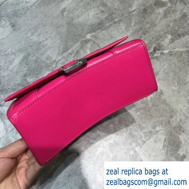 Balenciaga Hourglass XS Top Handle Bag Fuchsia/Silver