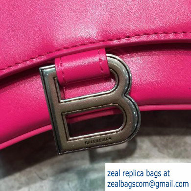 Balenciaga Hourglass XS Top Handle Bag Fuchsia/Silver