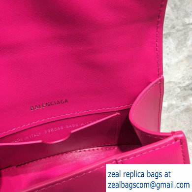 Balenciaga Hourglass XS Top Handle Bag Fuchsia/Silver