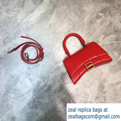 Balenciaga Hourglass XS Top Handle Bag Red/Gold - Click Image to Close