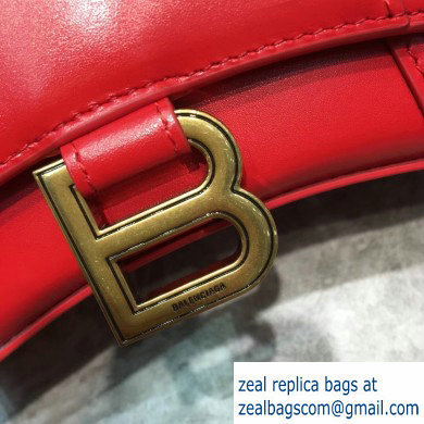 Balenciaga Hourglass XS Top Handle Bag Red/Gold