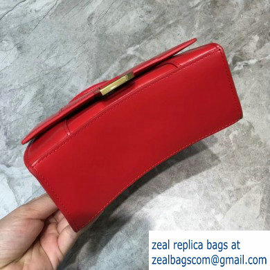 Balenciaga Hourglass XS Top Handle Bag Red/Gold