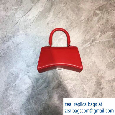 Balenciaga Hourglass XS Top Handle Bag Red/Silver - Click Image to Close