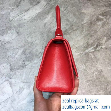 Balenciaga Hourglass XS Top Handle Bag Red/Silver - Click Image to Close