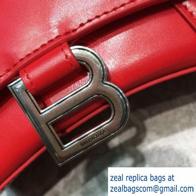 Balenciaga Hourglass XS Top Handle Bag Red/Silver