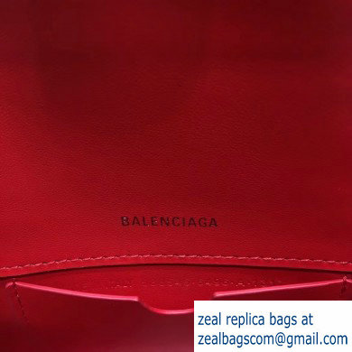 Balenciaga Hourglass XS Top Handle Bag Red/Silver - Click Image to Close