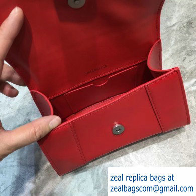 Balenciaga Hourglass XS Top Handle Bag Red/Silver - Click Image to Close