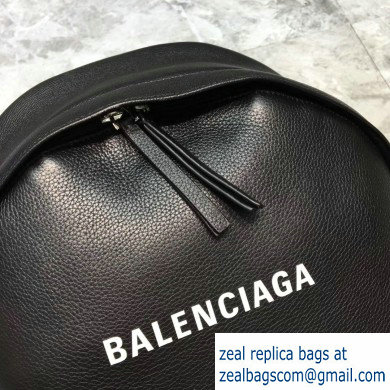 Balenciaga Lambskin Explorer Backpack Bag Black/White Logo - Click Image to Close