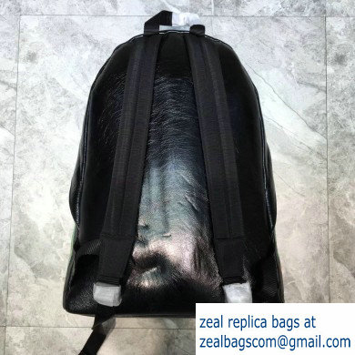 Balenciaga Lambskin Explorer Backpack Bag Graffiti Black/Multicolor - Click Image to Close