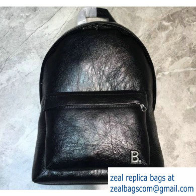 Balenciaga Lambskin Explorer Backpack Medium Bag B. Black