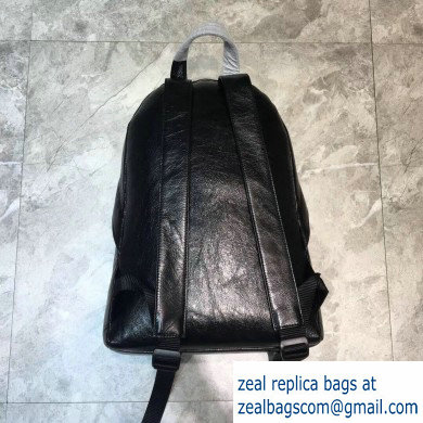 Balenciaga Lambskin Explorer Backpack Medium Bag B. Black - Click Image to Close