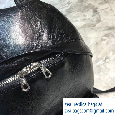Balenciaga Lambskin Explorer Backpack Medium Bag B. Black - Click Image to Close