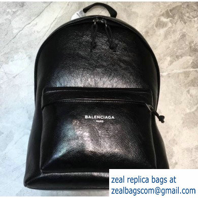 Balenciaga Lambskin Explorer Backpack Medium Bag Black