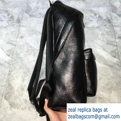Balenciaga Lambskin Explorer Backpack Medium Bag Black - Click Image to Close